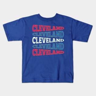 NATIONAL TEXT ART USA CLEVELAND Kids T-Shirt